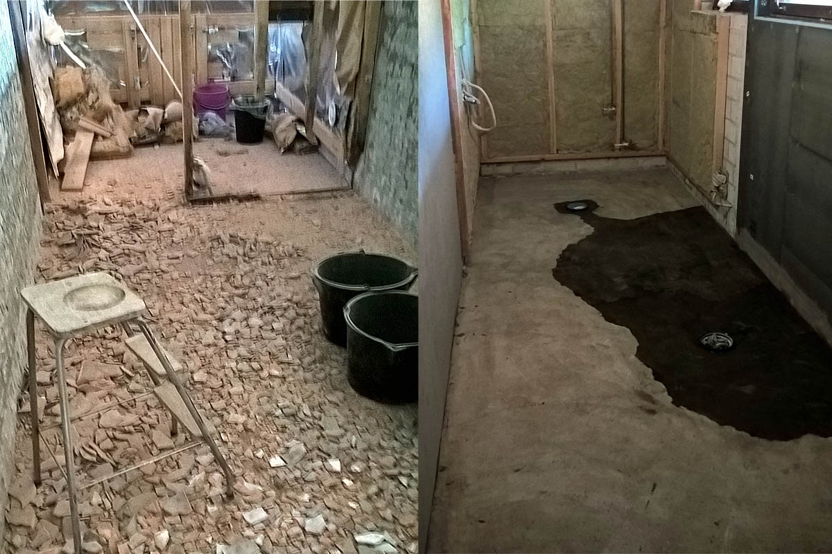 kylpyhuoneen remontointi.